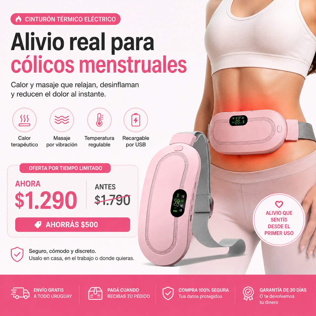 Cinturon alivio menstrual